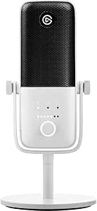 Elgato Wave:3 White - Premium Studio Quality USB Condenser Microphone for Streaming, Podcast, Gaming and Home Office, Free Mixer Software, Anti-Distortion, Plug ’n Play, for Mac, PC (Renewed)