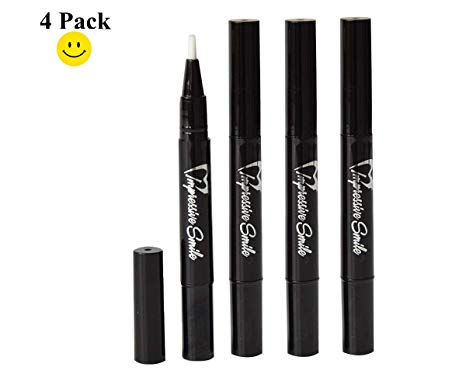 Impressive Smile Teeth Whitening Pens 4 PACK with Professional Strength Gel – 120 Day Supply