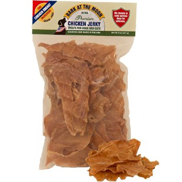 Chicken Jerky Dog Treats Made in USA Only - One Ingredient USDA Grade A Chicken Breast - No Additives or Preservatives - Grain Free All Natural Premium Strips - Healthy Training Snacks for Dogs