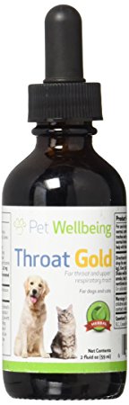 Throat Gold for Dogs and Cats - Herbal Supplement to Soothe Throat & Help Ease Symptoms of Kennel Cough - 2 oz Liquid Bottle