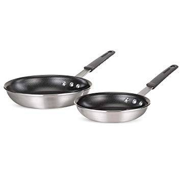 Tramontina 80114/574DS Pro-Line Aluminum Nonstick Restaurant Fry Pan Set, 8" and 10", NSF-Certified, Made in USA