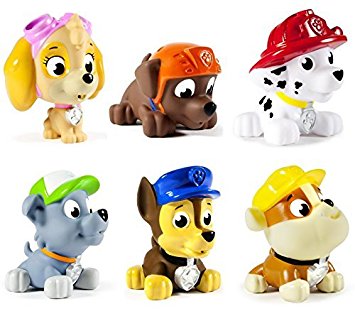 Paw Patrol Pup Squirters Complete Set 6 Characters Nickelodeon Spin Master