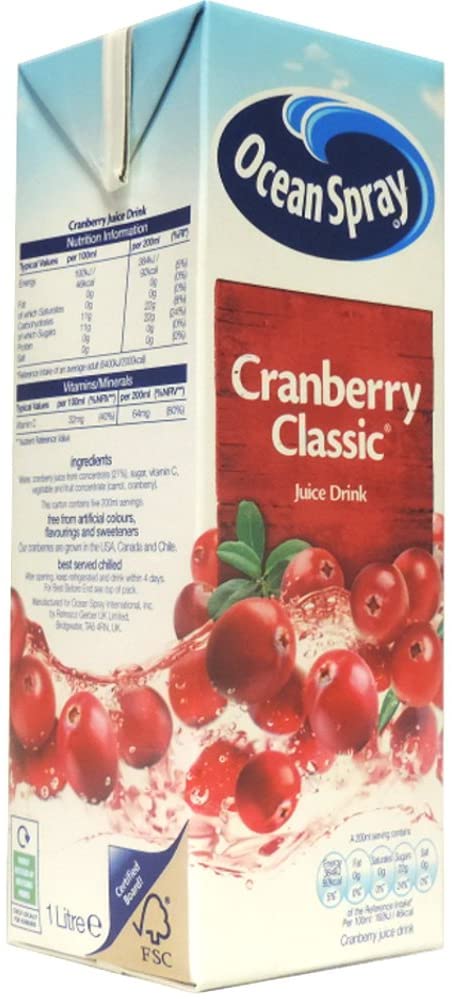 Ocean Spray - Cranberry Classic Juice Drink - 1L (Case of 12)