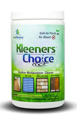 Kleeners Choice Outdoor Multipurpose Cleaner, Mold and Mildew Stain Remover for Vinyl, Wood and Furniture, Oxygenated Deck Cleaner, All-Natural Outdoor Cleaner, 2lb Bottle (32 oz), Made in The USA