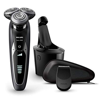 Philips Series 9000 Wet and Dry Electric Shaver with SmartClean Plus System & Trimmer - S9531/26