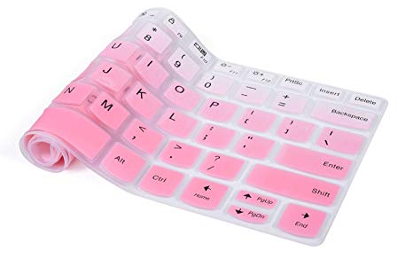Keyboard Cover Protector Compatible Lenovo Yoga 730/720 13.3 inch/Lenovo Yoga 730 15.6 inch/Lenovo Yoga 920 C930 13.9 inch/Yoga 720 12.5" Soft-Touch Protective Skin, Ombre Pink