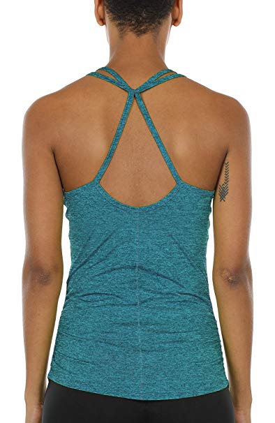 icyzone Workout Yoga Fitness Sports Racerback Tank Tops for Women