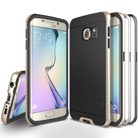 Galaxy S6 Edge Case Obliq Dual Poly Bumper Gold Silver Black Thin Slim Fit Bumper Armor Scratch Resist Polycarbonate Finish Dual Layered Heavy Duty Hard Protection Hybrid High Quality Cover for Samsung Galaxy S6 Edge