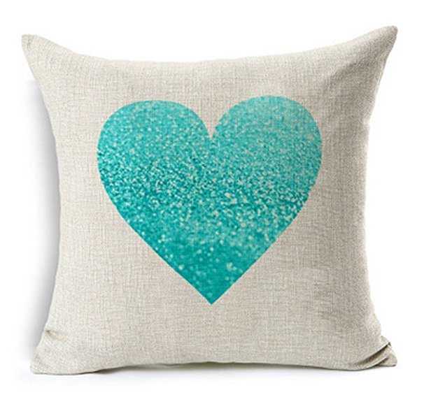 SLS Cotton Linen Decorative Throw Pillow Case Cushion Cover Happy Day 18 "X18 " (9)