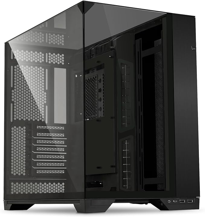 Lian Li O11 Vision Black Aluminum/Steel/Tempered Glass ATX Mid Tower Computer Case Black - O11VX.US