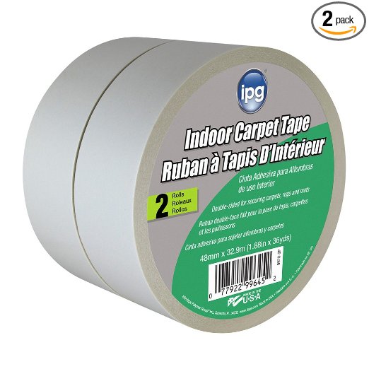 Intertape 9970-2P Indoor Carpet Tape, 1.88-Inch x 36-Yard, 2-Pack