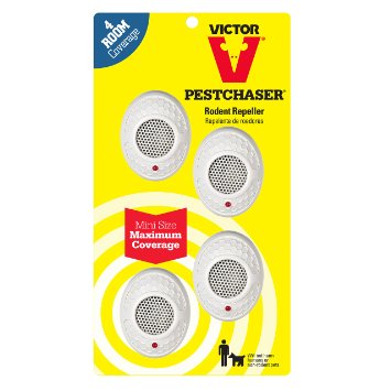 Victor M754 Mini PestChaser Ultrasonic Rodent Repellent, 4-Pack   (not available in HI or NM)