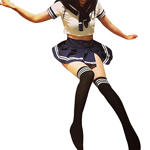 ANJAYLIA Sexy Lingerie Schoolgirls Cosplay Costumes Mini Clubwear Skirt