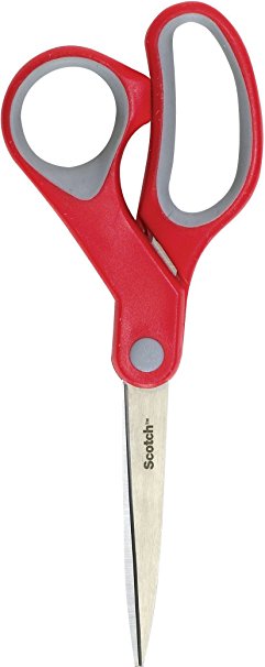 Scotch Comfort Scissors 1428, 20cm - Red/Grey