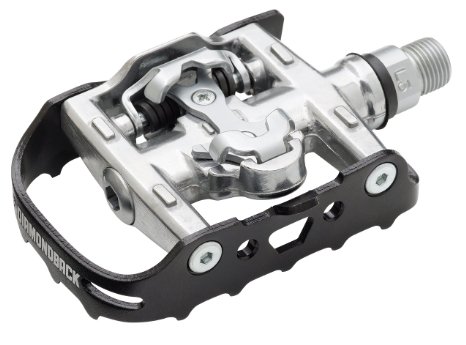 Diamondback Trace Dual Sport Clipless Pedals, Black/Silver