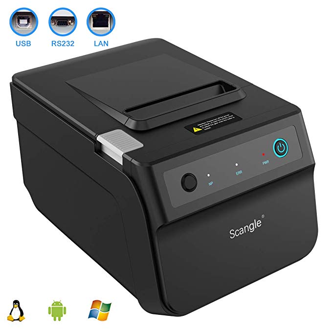 Scangle SGT-88IV Desktop USB Direct Thermal POS Receipt Printer - With USB / Serial / Ethernet Ports - Work on Windows XP//7/8/8.1/10/Linux/android,