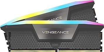 CORSAIR VENGEANCE RGB DDR5 RAM 32GB (2x16GB) 6000MHz CL36 AMD EXPO iCUE Compatible Computer Memory - Gray (CMH32GX5M2E6000Z36)