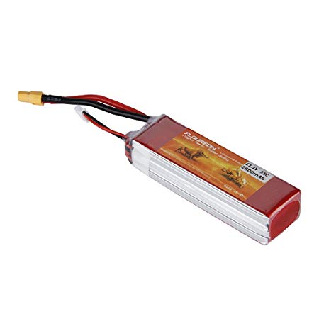 FLOUREON 3S 11.1V 2800mAh 35C Lipo Battery Rechargeable RC Battery with XT60 Plug for FPV Drone, RC Airplane, Helicopter, RC Car, Truck, RC Boat, DIY RC Hobby and More