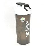 BlenderBottle Full Color Bottles - New Black Translucent Color with Shaker Ball - White - 28oz