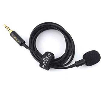Professional Best Small Mini Lavalier Lapel Omnidirectional Condenser Microphone for Apple iPhone Android Windows Smartphones Clip On Interview Video Voice Podcast Noise Cancelling Mic Vlogger LM-1P