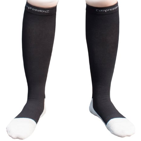 Compression Socks 30-40mmHg 1 Pair  - Best High Performance Athletic Running Socks - Men and Women