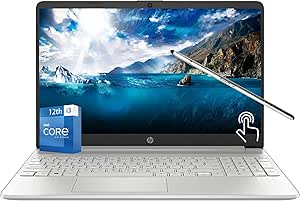 HP 2023 Flagship Touchscreen Laptop 15.6" HD Display,12th Intel Core i3-1215U (Up to 4.4GHz (Beat i5-1135G4), 32 GB RAM - 1 TB PCie SSD, Numeric Pad, Bluetooth 5, Win 11 Home S, W/Stylus Pen, Silver