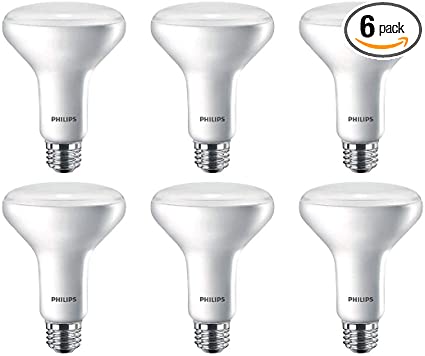 Philips LED Non-Dimmable BR30 Flicker-Free Light Bulb with EyeComfort Technology: 650 Lumens, 5000K, 65 Watt Equivalent, E26 Medium Screw Base Flood Light Bulb, Daylight, 6 Pack