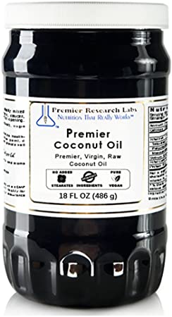 Premier Coconut Oil, 18 fl oz, Vegan Product - Premier, Virgin, Raw Coconut Oil. One of The Healthiest Oils in The World