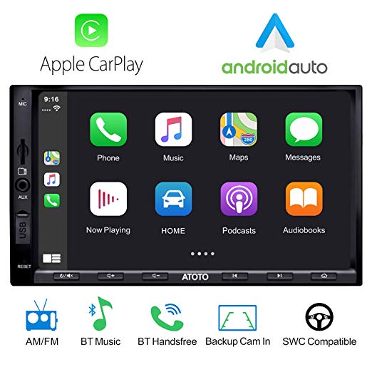 ATOTO Year Series in-Dash Double Din Digital Media Car Stereo - SA102 Starter YS102SL CarPlay & Android Auto Receiver w/Bluetooth, AM/FM Radio Tuner,USB Video & Audio,and More