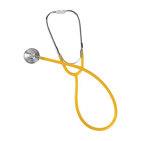 MABIS Spectrum Series Lightweight Nurse Stethoscope, Yellow, 30 Inch