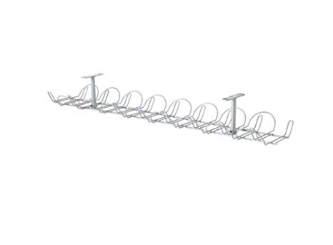 IKEA - SIGNUM Cable management, horizontal, silver color (FBA) (Pack 1)
