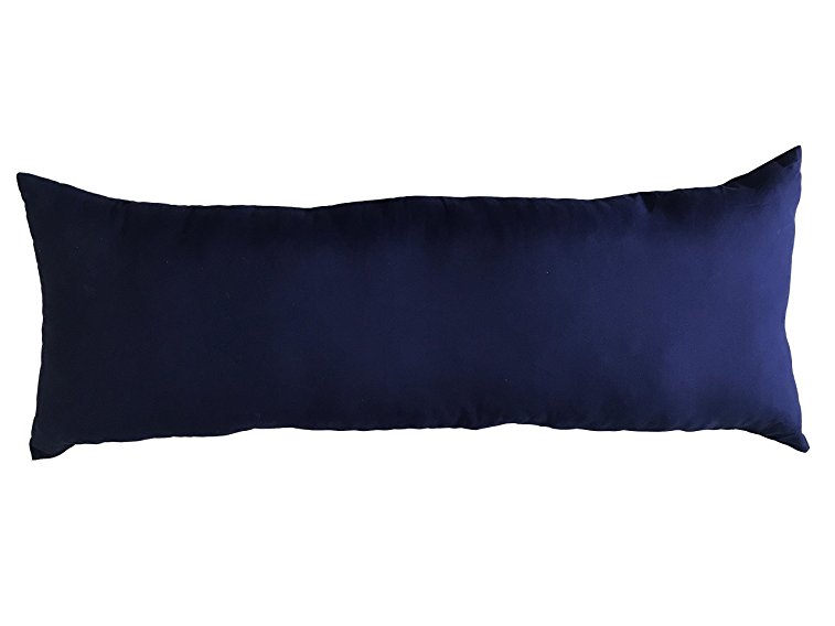 Evolive Soft Microfiber Body Pillow Cover Replacement 21"x 54" with Zipper Closure (Navy)