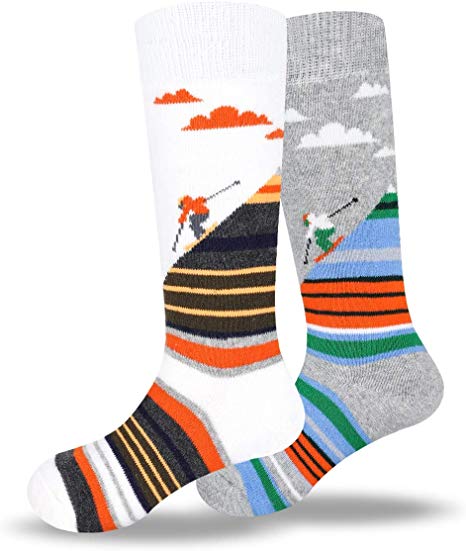Ski Socks Kids Winter Warm Breathable Socks for 3-13 Year Old Boys and Girls (2 Pairs or 3 Pairs)