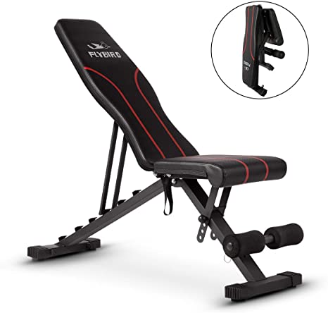 FLYBIRD Utility Weight Bench, Adjustable Weight Bench Incline/Decline to Perfect for Multiple Workout