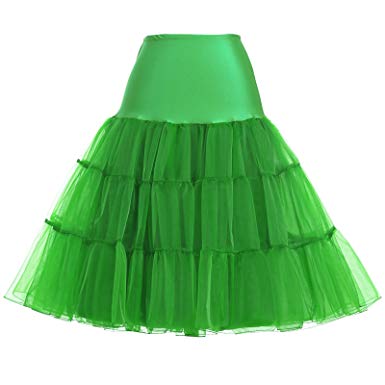 GRACE KARIN 50s Petticoat Skirt Rockabilly Dress Crinoline Underskirts for Women