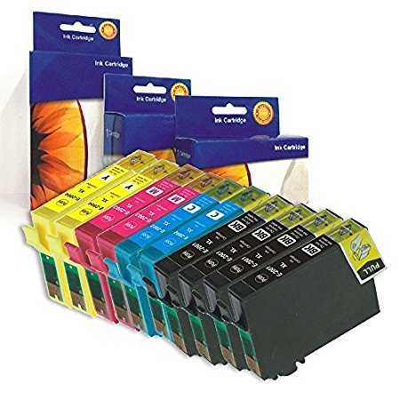 PrintOxe™ Compatible 10 Ink Cartridges for E- 200XL (4 Black T2001XL , 2 Cyan T2002XL , 2 Magenta T2003XL , & 2 Yellow T2004XL) T200XL for Expression Home XP-100 / 200 / 300 / 310 / 400 / 410 and WorkForce WF-2510 / 2520 / 2530 / 2540 . T200 Exclusively sold by PanContinent