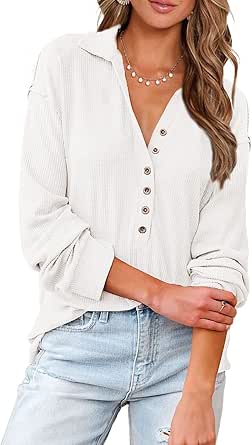 BTFBM Women Casual Button Down Fall Blouses 2024 Long Sleeve Solid Business Work Tops Cute Relaxed Fit Shirts