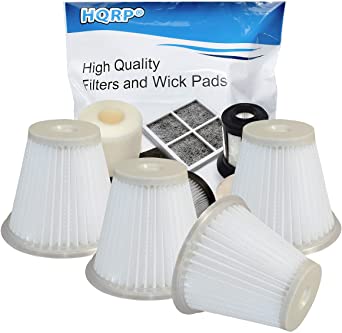 HQRP 4-Pack Washable & Reusable Filter compatible with Black & Decker CHV1400 CHV1500 CHV1560 CHV1600 CHV9600 Cyclonic Action DustBuster Cordless Handheld Vacuum Hand Vac, VF100 VF100H Replacement