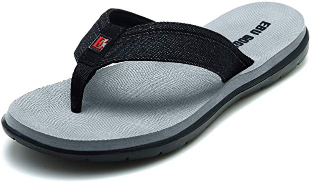 Ebu GoGo Mens Flip Flops Thong Sandals for Men Light Weight Beach Slippers