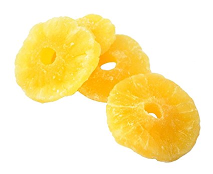 Anna and Sarah Dried Pineapple Rings in Resealable Bag, 3 Lbs