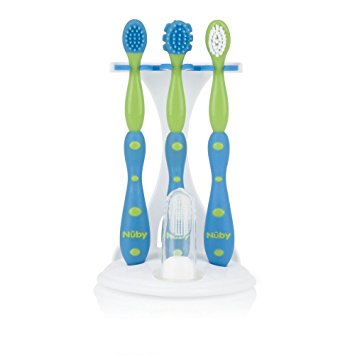 Nuby 4 Stage Oral Care Set System (Colors May Vary)