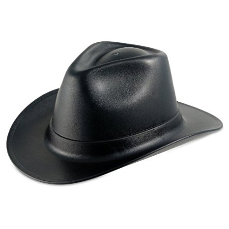Occunomix VCB100-06 Vulcan Cowboy Style Hard Hat with Squeeze Lock Suspension, Black