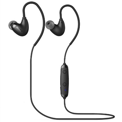 Bluetooth Headphones, AUKEY Wireless Sport Earbuds with Secure-fit Design, Built-in Mic, Hands-free Calling, for iPhone, Samsung, iOS, Android Smartphones