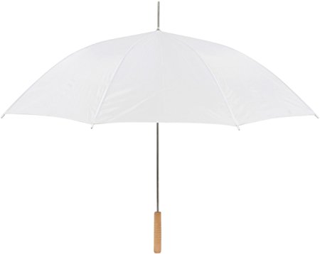 Anderson Umbrella Auto Open Wedding Umbrella (48-Inch, White)