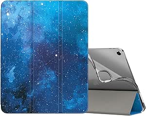 MoKo for iPad Air 13 inch Case M2 2024, iPad Air 13 Case with Soft Translucent Frosted TPU Back Cover, Slim Smart Folio Protective iPad Air 13" Case, iPad Air 13 inch Cover, Blue Starry Sky