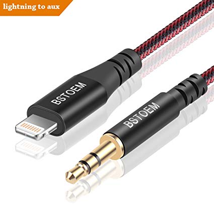 Lightning to 3.5mm Male Aux Audio Cable Car Aux Cord for Apple IPhone X/8/8 Plus/7/7 Plus iPad Home Stereo Headphones