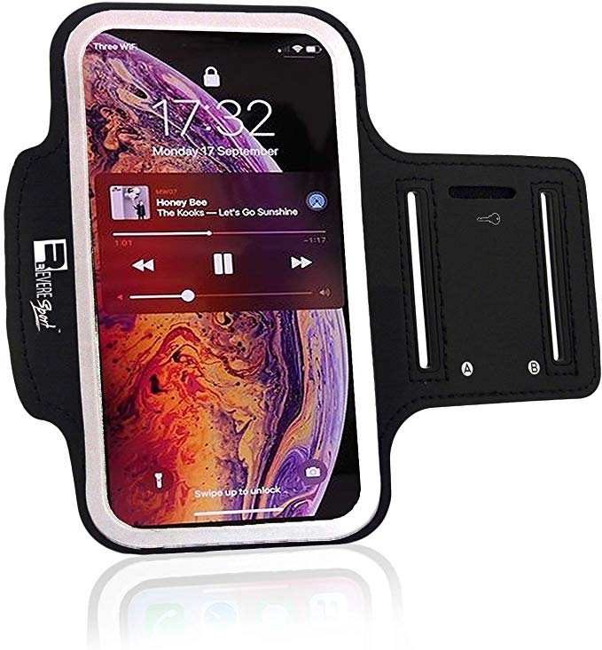 Revere Sport Samsung Galaxy S10 Plus Armband. Premium Phone Arm Holder for Running, Gym Workouts & Exercise (Small - Large Arms)
