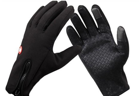 BicycleStore® Winter Warm Anti-Skid Windproof Touch Screen Gloves Bike Full Finger Gloves For Outdoors Sports Hiking Skiing Black M L XL