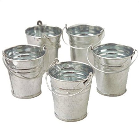 Mini Metal Buckets,(4-Pack of 12)