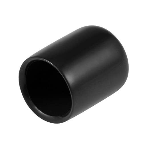 uxcell 20pcs Rubber End Caps 1/2"(13mm) ID Vinyl Round Tube Bolt Cap Cover Thread Protectors Black